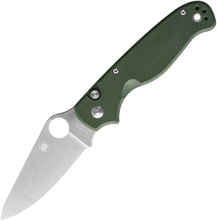 Spyderco ButtonUP Green G10