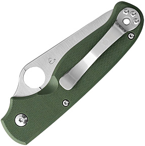 Spyderco ButtonUP Green G10
