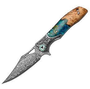 TRIVISA Apus-07 Linerlock Damascus