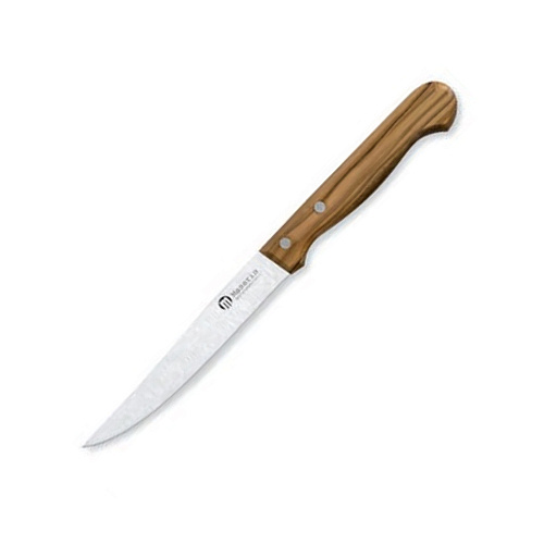 Maserin Steak knife Plain Blade Olive Handle