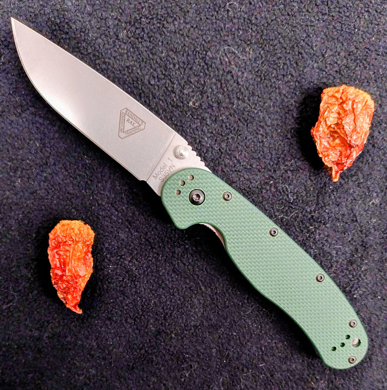 Ontario RAT-1 Dark Green CPM-S35VN
