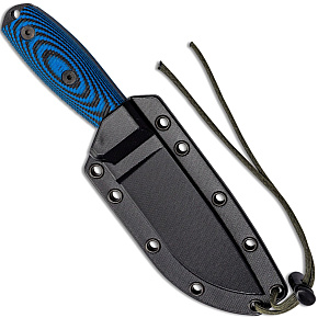 ESEE Model 4 Black Plain Blade Blue/Black G10 Handle