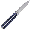 Bradley Kimura Balisong Black and Blue Stripes