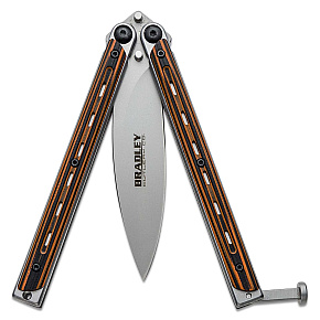 Bradley Kimura Orange/Black G10 Butterfly