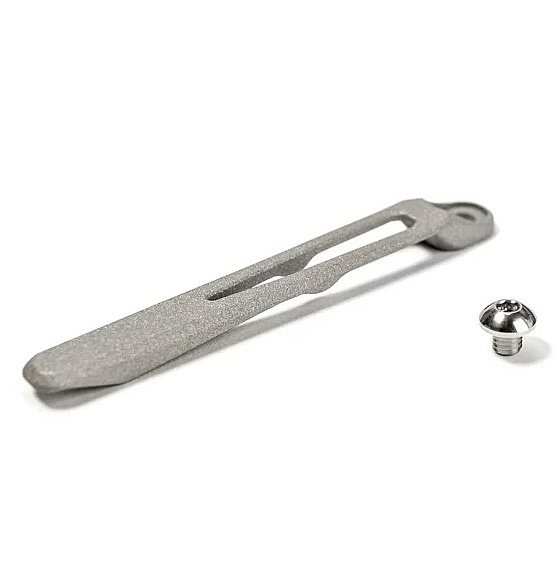 Chris Reeve Milled Titanium Clip (S31,L31,UMN) Sandblasted