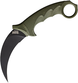 Cold Steel Steel Tiger OD Green Grip Black Blade
