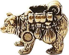 Coeburn Tool Brass Traveling Bear Bead