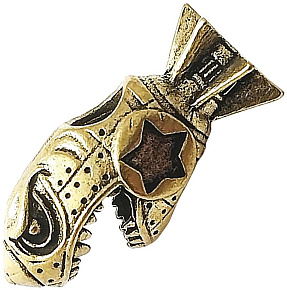 Coeburn Tool Brass Shark Bomb Missile Bead