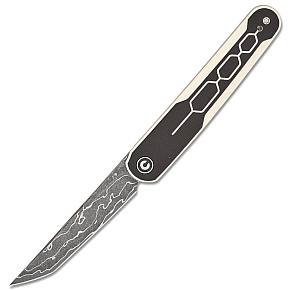 Civivi KwaiQ Milled Ivory Handle Damascus Blade