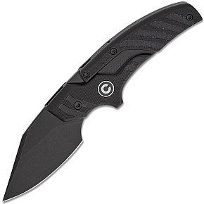 Civivi Typhoeus Black Stonewashed Black Handle Modular Push Blade