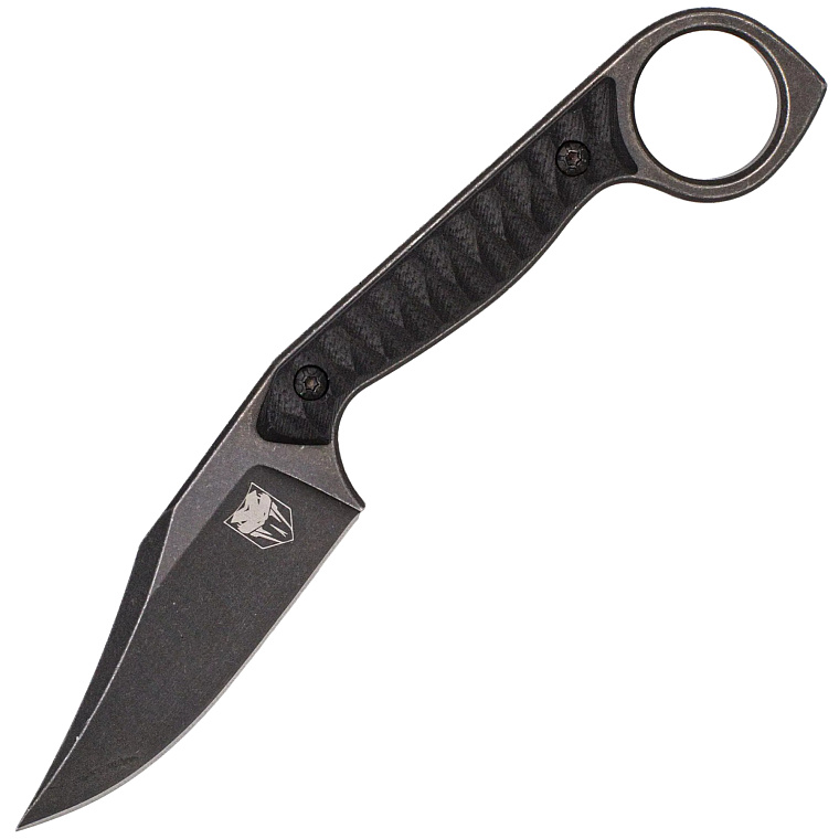 Cobratec Knives Wolfteeth Clip Point 14C28N Black Numbered Edition