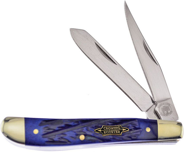 Crowing Rooster Trapper Folding Pocket Knife 