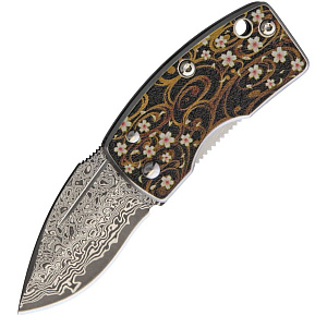 G. Sakai Ukimon Money Clip Damascus Floral Textile