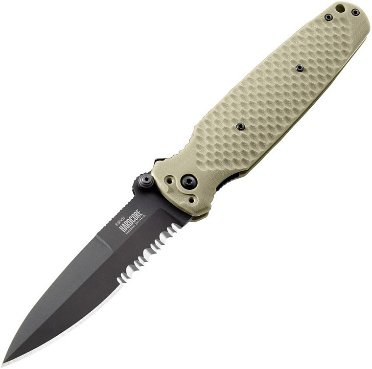 Halfbreed Blades Covert 01 folder PS Black blade ODG Handle