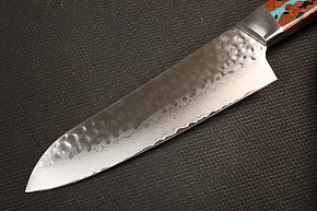Stoneworks Hammered Damascus 5" Santoku