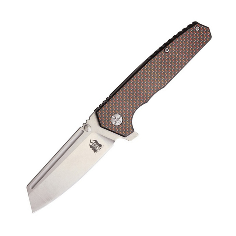 Komoran Linerlock Folding Knife Red Carbon Fiber