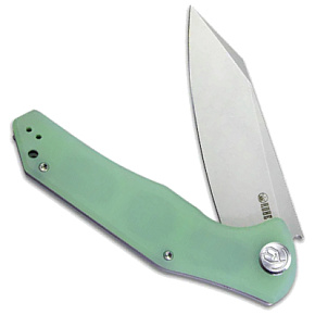 Kubey Flash Linerlock Jade Handles