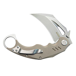 Kubey Wrath Folding Carambit TAN