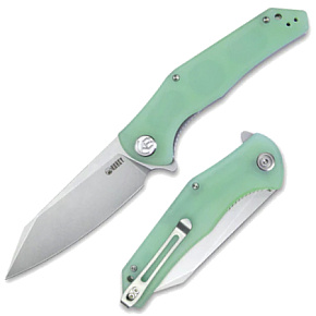 Kubey Flash Linerlock Jade Handles