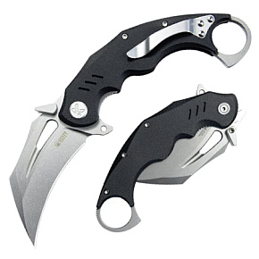Kubey Wrath Folding Carambit Black