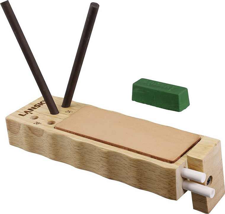 Lansky Turnbox Crock Stick with Leather Strop Ceramic Sticks