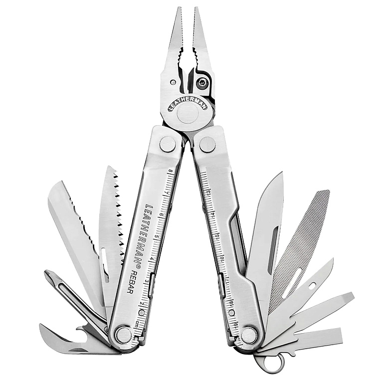 Leatherman Rebar Multitool Stainless + Black Nylon Sheath