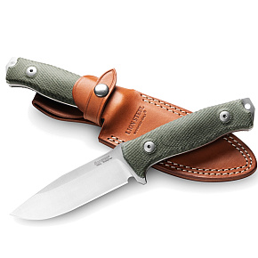 LionSTEEL M5 Green Canvas Micarta Sleipner Satin Blade
