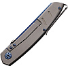 Maserin Blue Damascus/ Titanium Recurved Tanto folder