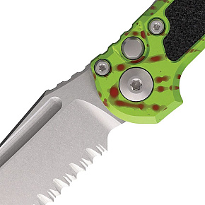 Microtech L.U.D.T. Zombie-Tech Green Tanto Serrated Blade