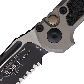 Microtech L.U.D.T. T/E Gen III Natural Clear Full Serrated