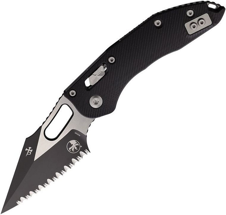 Microtech Stitch RAM-LOK Fluted Black G10 Handle