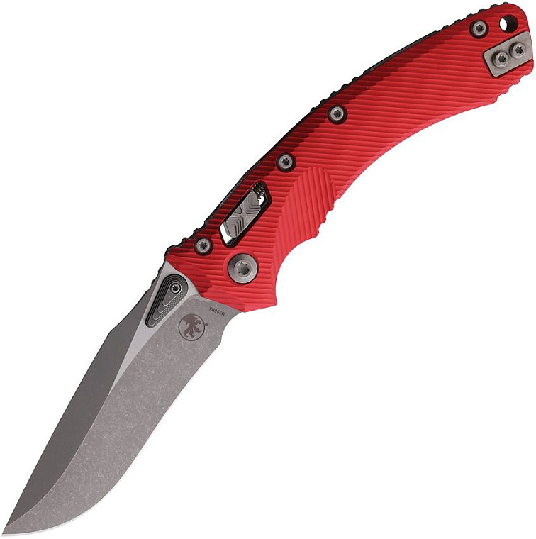 Microtech Amphibian RAM-LOK S/E Fluted Red Aluminium Handle