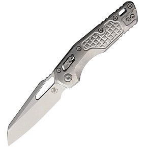 Microtech MSI Marfione Selection Clear Frag Template Titanium Handle Blue Backspacer