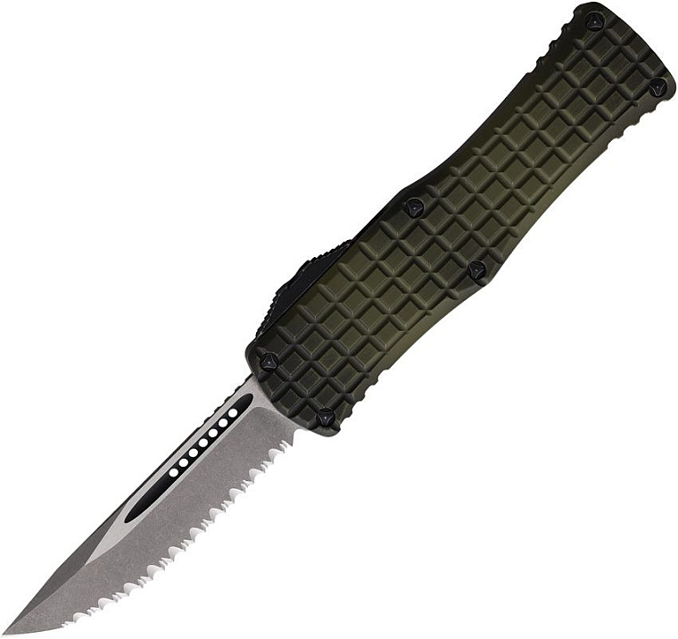 Microtech Hera S/E Frag Grenade Green Signature Series Serrated