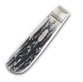 Marbles Dual Blade Black Stag-Bone Folder
