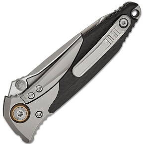 Microtech Socom Bravo Mini T/E Plain Tanto Blade Carbon Scales