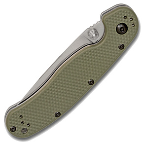 Ontario RAT-2 OD Green Handle D2 Satin Blade