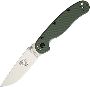 Ontario RAT-2 OD Green Handle D2 Satin Blade