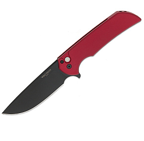 Pro-Tech Mordax Satin Red Alu Handle DLC Black MagnaCut