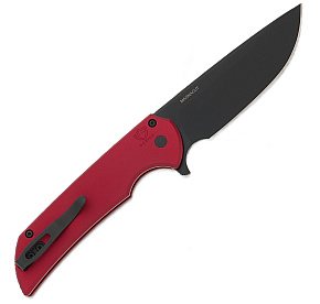 Pro-Tech Mordax Satin Red Alu Handle DLC Black MagnaCut