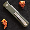 Pro-Tech Godfather Green Bead Blast Plain Blade