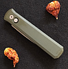 Pro-Tech Godfather Green Bead Blast Plain Blade