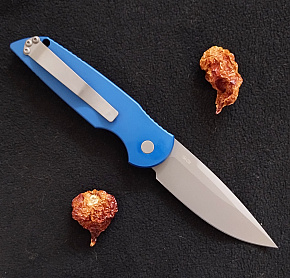 Pro-Tech Tactical Response 3 Dark Blue Handle Plain Clip Point Blade