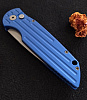 Pro-Tech Tactical Response 3 Dark Blue Handle Plain Clip Point Blade
