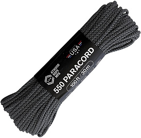 Atwood Rope Parachut Cord Paracord 550 Diamond Grey/Black