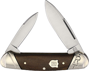 Rough Ryder Tater Skin Brown Burlap Micarta