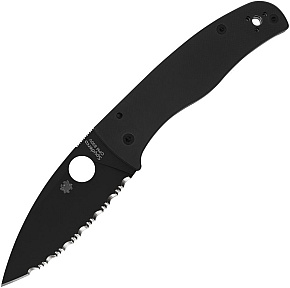 Spyderco Bodacious Black G10 S30V Serr. Black Blade