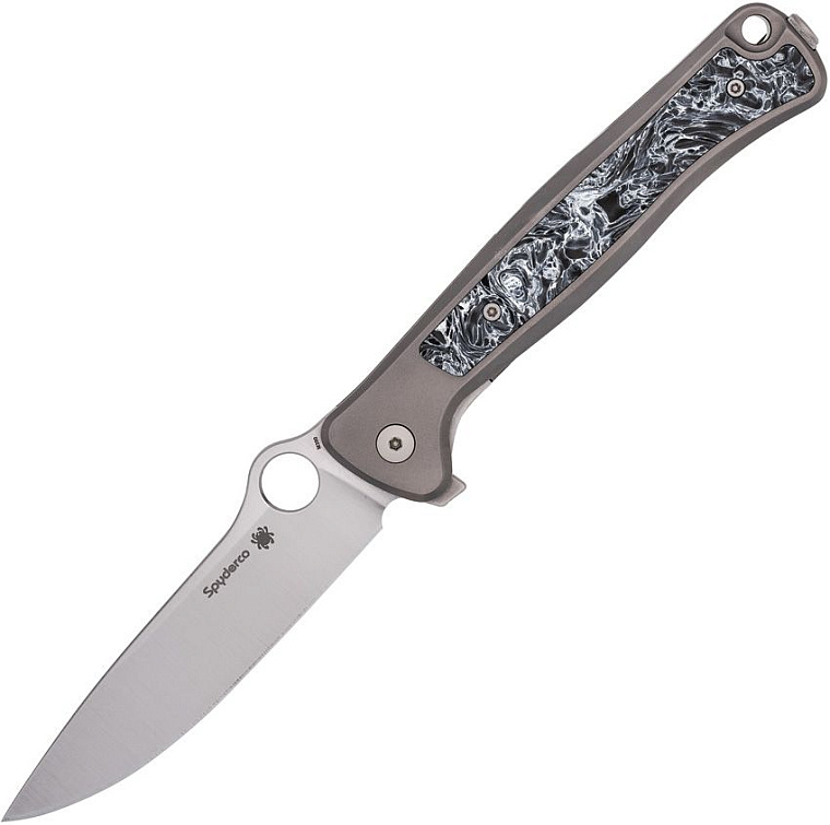 Spyderco Slym GY M390 Titanium Carbon Inlay