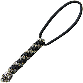 Schmuckatelli Mind Skull Bead Lanyard Black/Grey