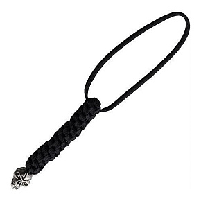 Schmuckatelli Emerson Lanyard With Satin Skull Bead